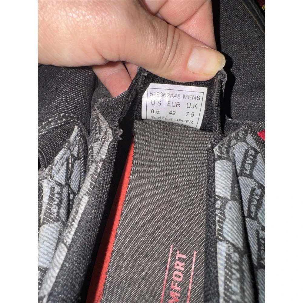 Levi's Lance Slip On Black Monochrome Men Size US 8.5